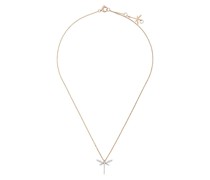 18kt Rotgoldhalskette mit Diamanten