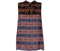 Kariertes Hester Top aus Satin
