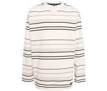 stripe-print fine-knit sweater