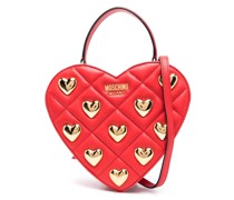 heart-stud diamond-quilt bag