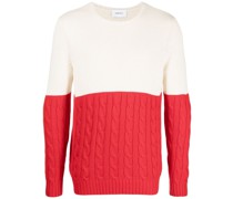 Zweifarbiger Strickpullover
