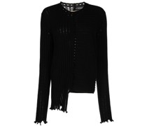 Kaschmirpullover in Distressed-Optik