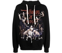 Dance Skeletons-print cotton hoodie