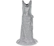 sequin-embellished asymmetric gown
