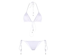 Gerippter Neckholder-Bikini