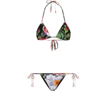 Triangel-Bikini mit Blumen-Print