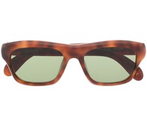 Eckige Sonnenbrille in Schildpattoptik