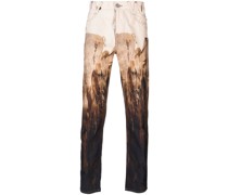 Tapered-Hose mit Pinselstrich-Print