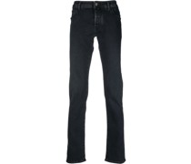 Straight-Leg-Jeans mit Logo-Patch