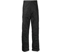 Gerade Hose mit Knitteroptik