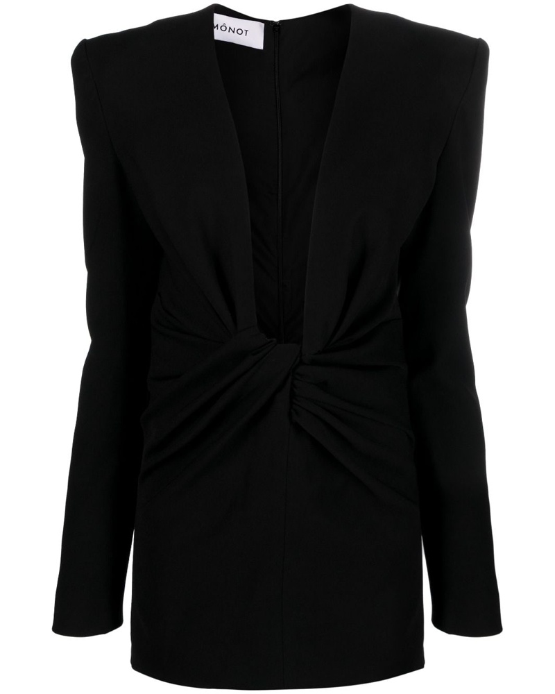 Mônot Damen Minikleid mit U-Ausschnitt