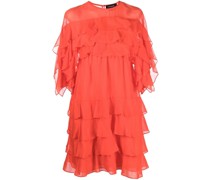 Gestuftes Kleid mit kurzen Ärmeln