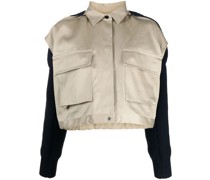 Cropped-Jacke aus Baumwolle