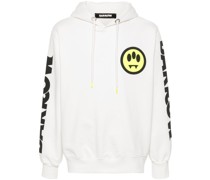 logo-stamp cotton hoodie