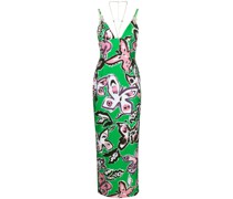 Maxikleid mit Schmetterling-Print