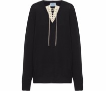Kaschmirpullover mit Schnürung
