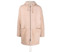 Kapuzenjacke mit Shearling-Besatz