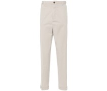 elasticated-waist tapered trousers
