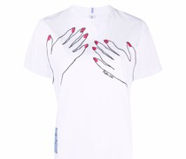 T-Shirt mit Hände-Print