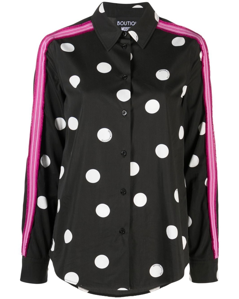 Moschino Damen Hemd mit Polka Dots