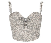 Bustier mit Leoparden-Print