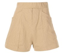 Shorts in A-Linie mit Slub-Struktur