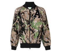 Bomberjacke aus Camouflage-Jacquard
