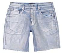 Jeans-Shorts mit schillerndem Finish