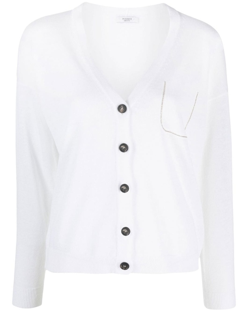 Peserico Damen Fein gestrickter Cardigan
