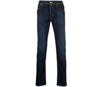 Slim-Fit-Jeans mit Logo-Patch