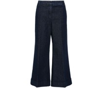 pressed-crease wide jeans