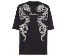 T-Shirt mit Drachenstickerei