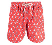 Badeshorts mit grafischem Print
