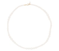 18kt Gelbgoldhalskette mit Perlenanhänger