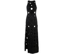 Gestricktes Maxikleid mit Monogramm