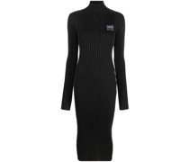 Midikleid mit Logo-Patch
