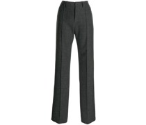 straight-leg wool trousers