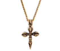 Vergoldete Halskette mit Kreuzanhänger