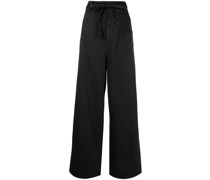 cotton wide-leg trousers