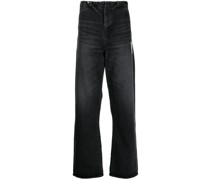 Halbhohe Wide-Leg-Jeans