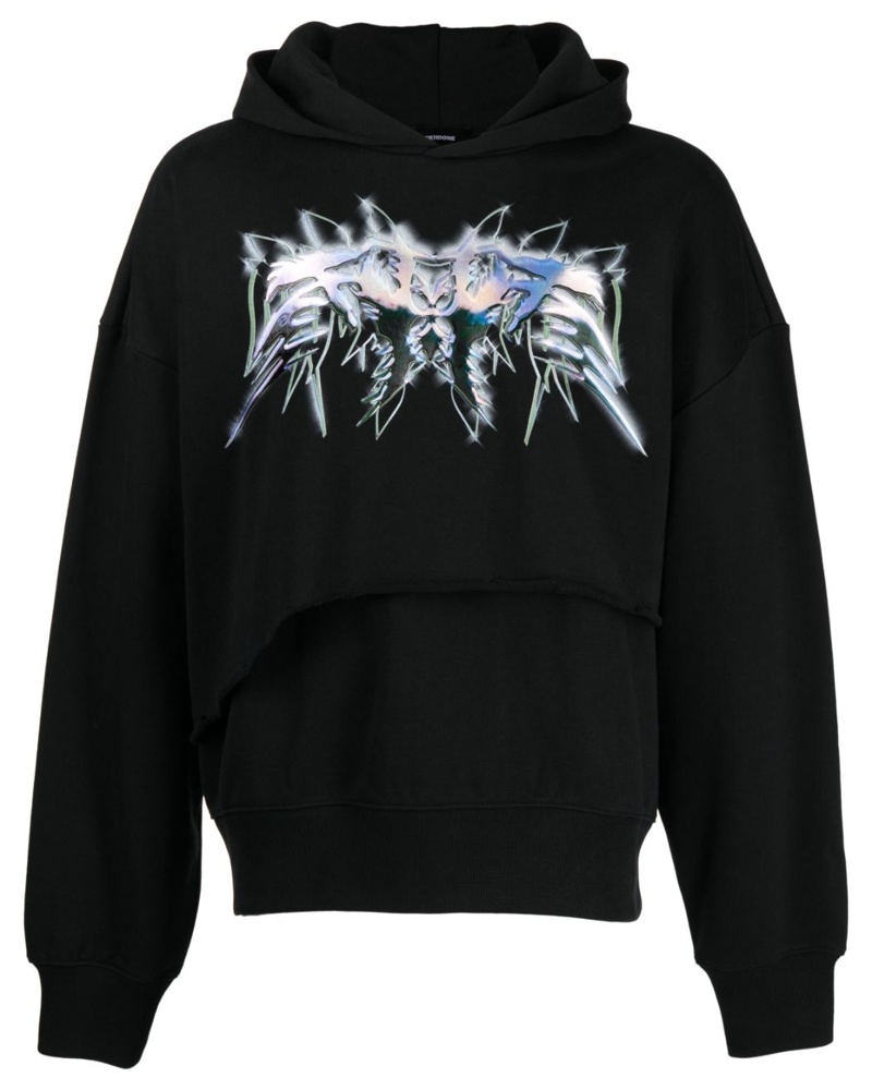 WE 11 DONE Damen Hoodie im Distressed-Look