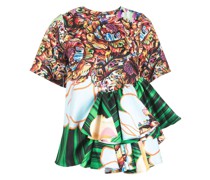 Bluse mit grafischem Print