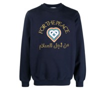 Sweatshirt "For the Peace"-Schriftzug