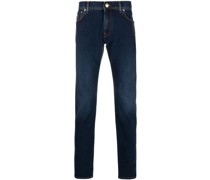 Halbhohe Straight-Leg-Jeans