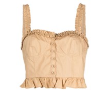 Cropped-Top mit Rüschen