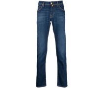 Halbhohe Slim-Fit-Jeans