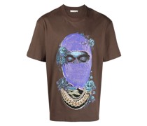 T-Shirt mit Mask Roses-Print