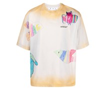 T-Shirt mit Cartoon Over Skate-Print