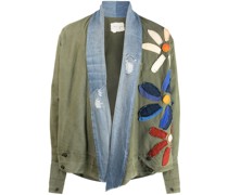 Leichte Jacke mit Blumenapplikation