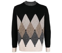 Pullover mit Argyle-Intarsienmuster